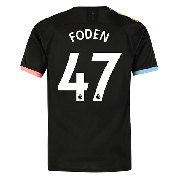 Camiseta Manchester City NO.47 Foden 2ª 2019/20 Negro